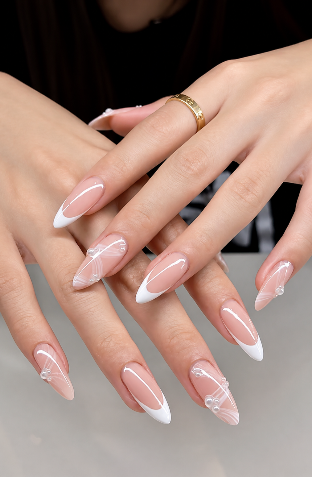 Beautiful manicure results - perfectly shaped and polished nails