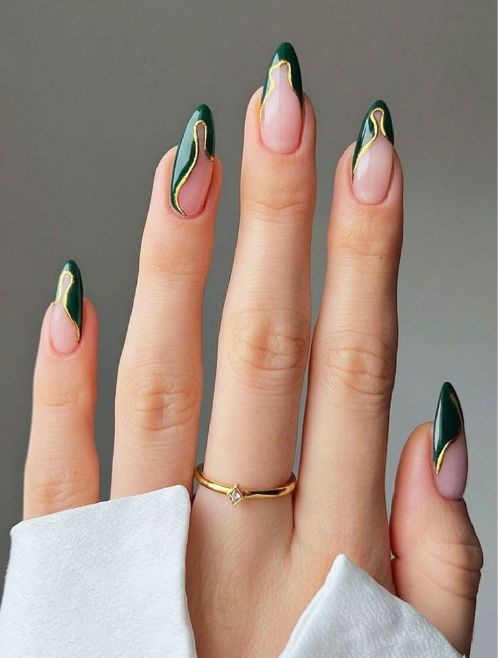 Beautiful nail art design - French manicure with elegant styling